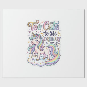 Papel De Regalo Unicornio demasiado lindo para ser ordinario Premi