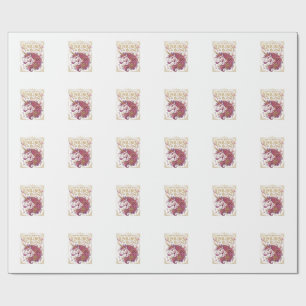 Papel De Regalo Unicornio en Flor Diseño Elegante de Zazzle_1