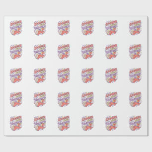Papel De Regalo Unicornio Espeluznante Unicornio Pequeño Caprichos