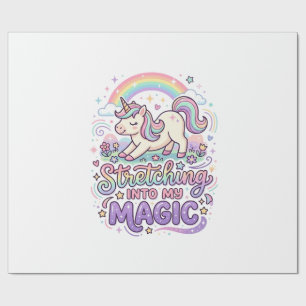 Papel De Regalo Unicornio estirándose en mi tipografía negrita mág