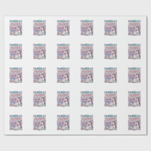 Papel De Regalo Unicornio impulsado por café y magia de unicornio
