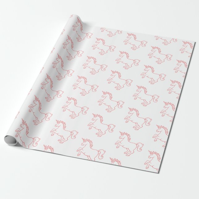 Papel De Regalo Unicornio lindo (Desenrollado)