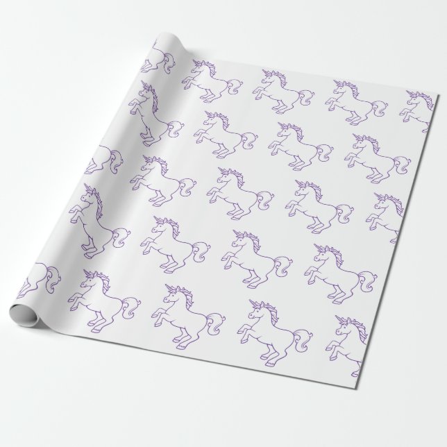 Papel De Regalo Unicornio lindo (Desenrollado)