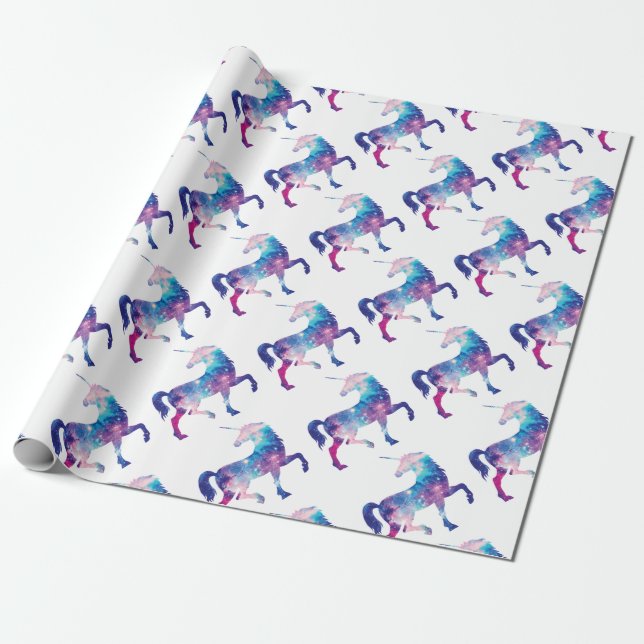 Papel De Regalo Unicornio mágico brillante (Desenrollado)