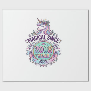Papel De Regalo Unicornio Mágico Desde Año Diseño Gráfico Zazzle D