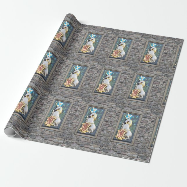 Papel De Regalo Unicornio, Palacio Holyrood (Desenrollado)