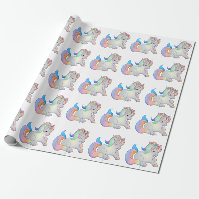 Papel De Regalo Unicornios (Desenrollado)