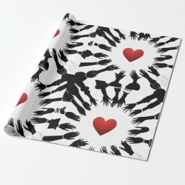 Papel De Regalo Unidad criminal: 🫳 diseño ♥️ rojo negro"