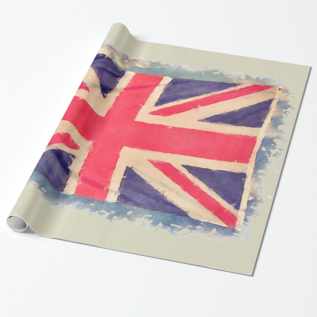 Papel De Regalo UNION JACK FLAG grunge (Desenrollado)