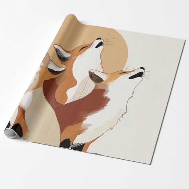 Papel De Regalo Unique Forest Animal All-Occasion Gift Wrap (Desenrollado)