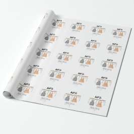 Papel De Regalo Unisex Twins Greenery Floral Baby Shower