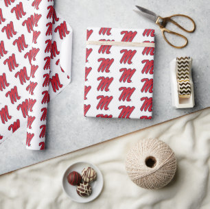 Papel De Regalo Universidad de Misisipi   Script M