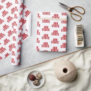 Papel De Regalo Universidad Estatal de Jacksonville JAX STATE Rojo