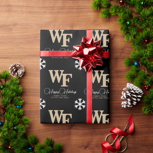 Papel De Regalo Universidad Wake Forest | WF (Regalo de vacaciones)