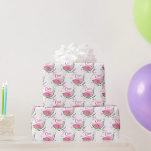 Papel De Regalo Uno en un Fiesta del primer cumpleaños de Melón