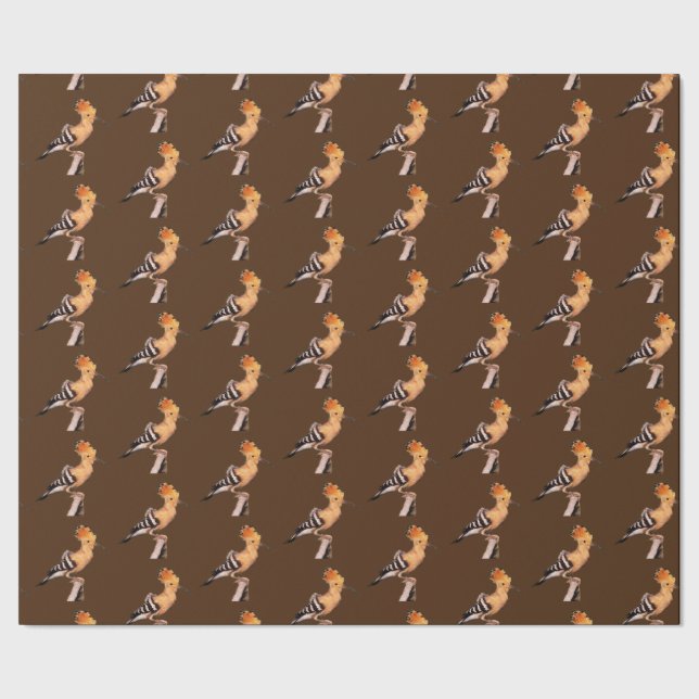 Papel De Regalo Upupa epops epops Patrón de mosaico (Costura)