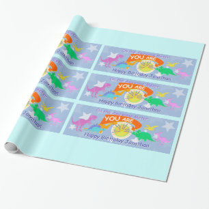 Papel De Regalo Usted es cumpleaños impresionante estupendo de lo