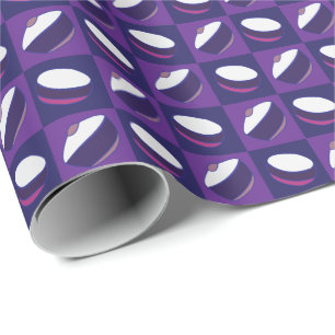 Papel De Regalo Utensilio de cocina azul púrpura