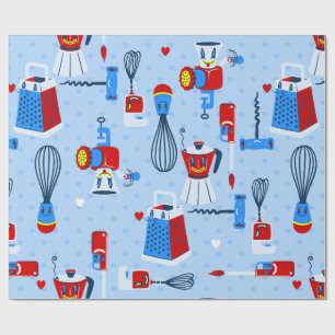 Papel De Regalo utensilios de cocina retro