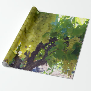 Papel De Regalo Uvas De Sultana En Un Vino De Uva,