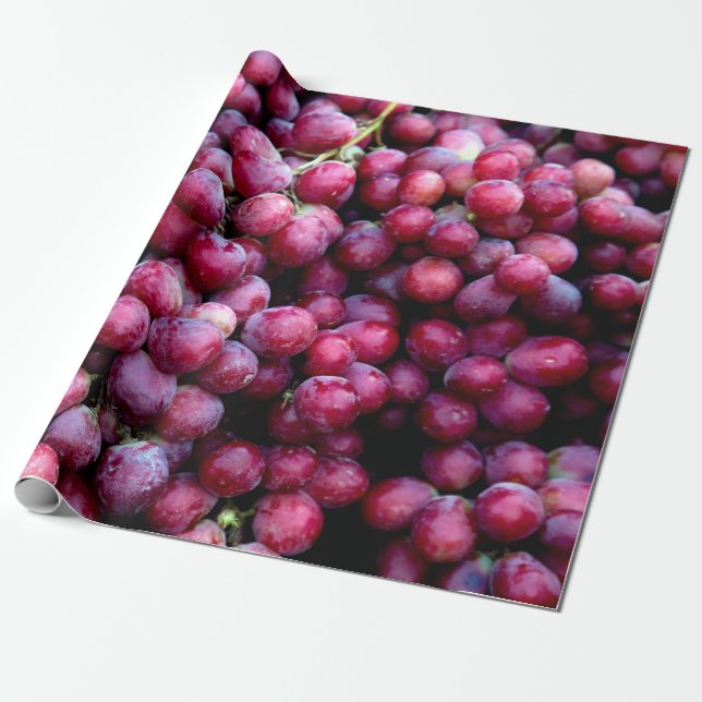 Papel De Regalo Uvas de vino tinto (Desenrollado)