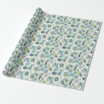 Papel De Regalo UVAS Y DREIDELES Hanukkah Chanukah<br><div class="desc">¡¡¡Gran vibración de mediados de siglo con este impresionante envoltorio Hanukkah!!</div>