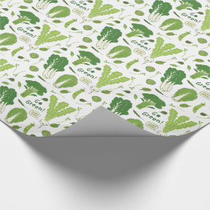 Papel De Regalo ¡Va el verde! ¡Verde frondoso! Veggies felices del