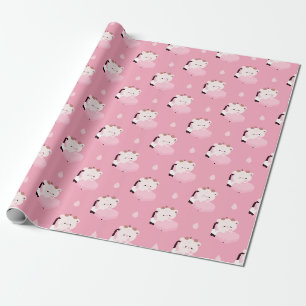 Papel De Regalo Vaca Cansada Adorable