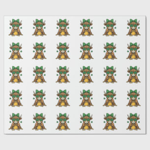 Papel De Regalo Vaca de las Tierras Altas de San Patricio Olla de