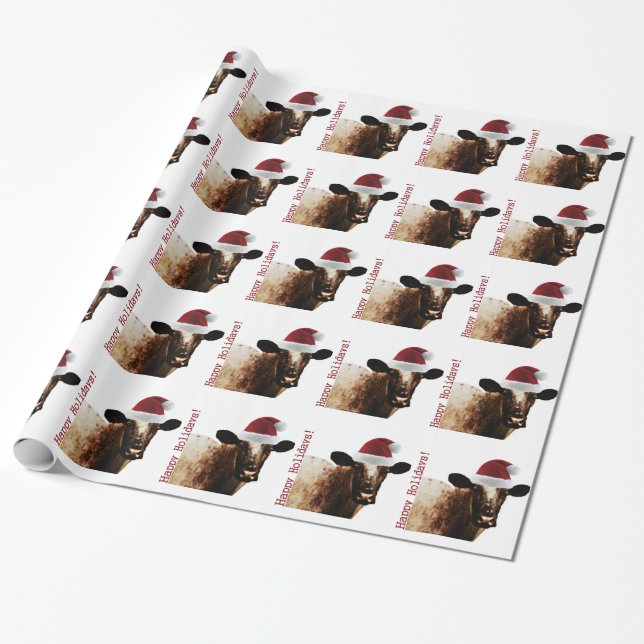 Papel De Regalo Vaca del día de fiesta (Desenrollado)