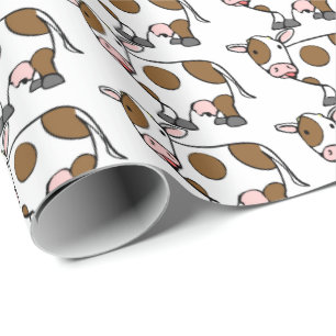 Papel de Regalo - Vaca Divertida