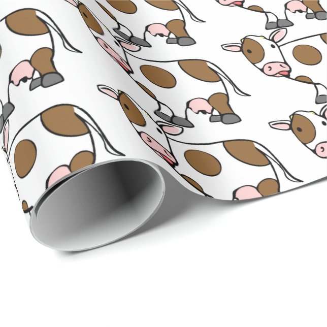 Papel de Regalo - Vaca Divertida (Esquina del rollo)