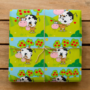 Papel De Regalo Vaca Y Calf