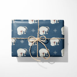 Papel De Regalo Vacaciones de abrazos de oso polar