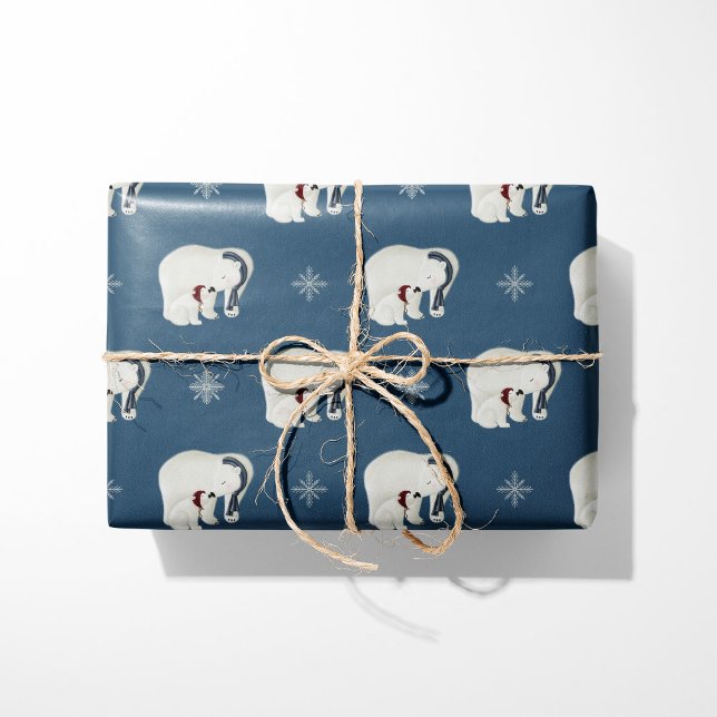 Papel De Regalo Vacaciones de abrazos de oso polar (Subido por el creador)