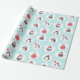 Papel De Regalo Vacaciones de invierno en Pingüino