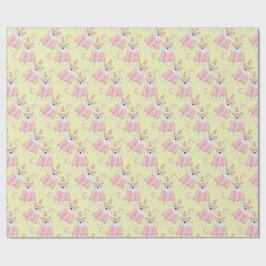 Papel De Regalo Vacaciones de invierno Patrón de osos rosados