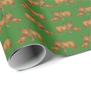 Papel De Regalo Vacaciones de las vacas de las Tierras Altas