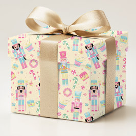Papel De Regalo Vacaciones de los Navidades azul rosado de los pet
