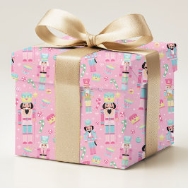 Papel De Regalo Vacaciones de los Navidades Azules Pink de Nutcrac