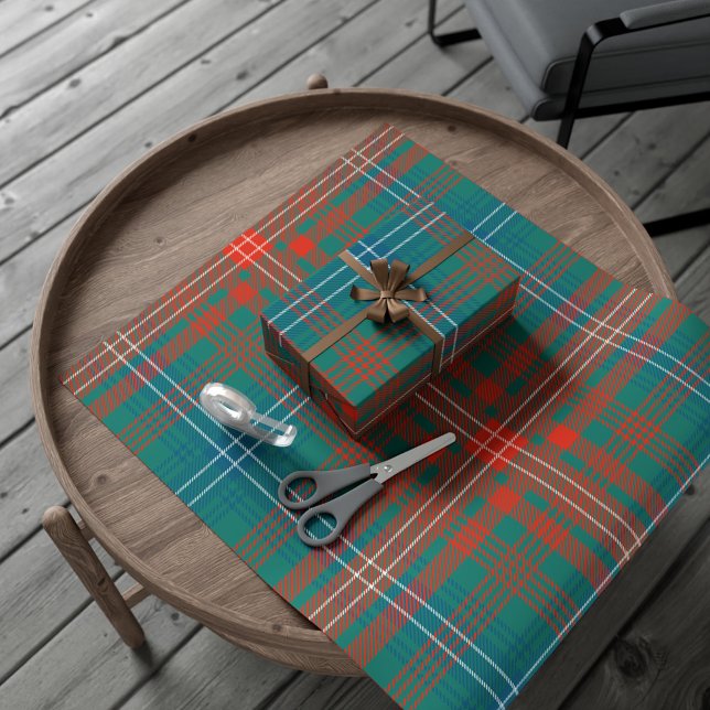 Papel De Regalo Vacaciones de los Navidades clásicos rusos Tartán (Elegant Plaid Clan Wilson Tartan Holidays Wrapping Paper)
