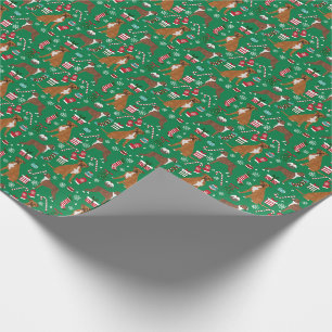 Papel De Regalo Vacaciones de los Navidades de perro boxeador