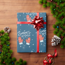 Papel De Regalo Vacaciones de los Navidades Hygge Mittens