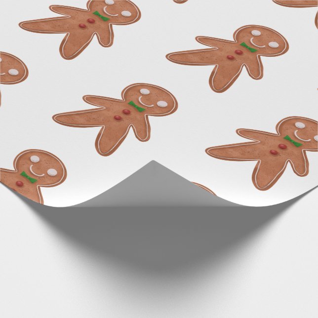 Papel De Regalo Vacaciones de Navidades de pan de jengibre (Esquina)
