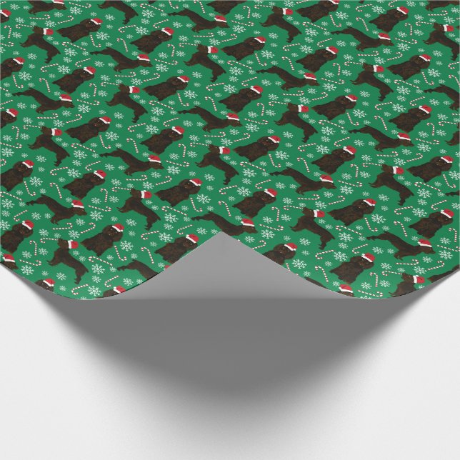 Papel De Regalo Vacaciones de Navidades de perro de Boykin Spaniel (Esquina)