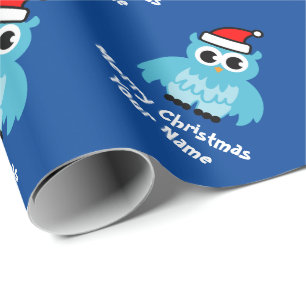 Papel De Regalo Vacaciones de Navidades de personalizado de búho 