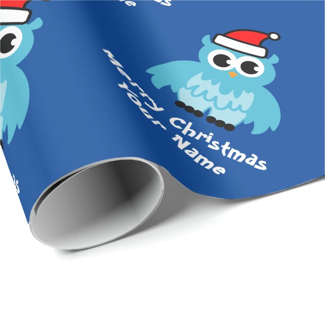 Papel De Regalo Vacaciones de Navidades de personalizado de búho a (Esquina del rollo)