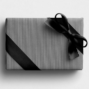 Papel De Regalo Vacaciones de Navidades de rayas simples, en blanc