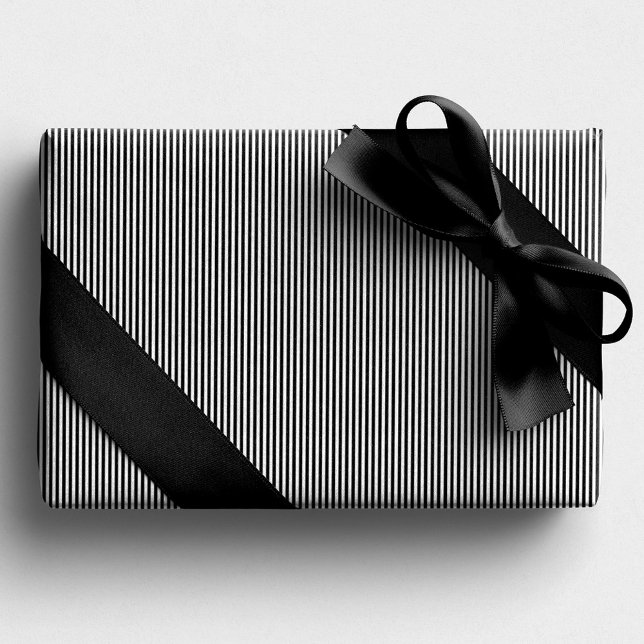 Papel De Regalo Vacaciones de Navidades de rayas simples, en blanc (Subido por el creador)