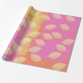 Papel De Regalo Vacaciones en amarillo, terracota y rosa